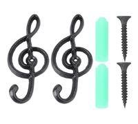 MUCKLILY 2piezas Gancho Para Abrigos Forma De Nota Musical Para Puerta Para Colgar Abrigos y Bolsos Perchero De Pared Ganchos Para Bolsos Para Cuarto De Estar o Pasillo