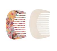 MUCKLILY 2piezas Peine de Viaje Portátil Minipeine Francés Antistático Peine de Bolsillo para Cabello Rizado Ondulado Húmedo y Seco para Bolso Bolsillo Viajes Uso Doméstico