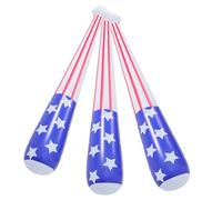 MUCKLILY 3 Piezas de Bates de Béisbol Inflables de Pvc Seguro Bandera Estadounidense 85 Cm para Decoraciones y Accesorios de Animación en Fiestas del Día Independencia