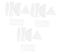 MUCKLILY 3 Series Juego De Lentes Lente De Semicírculo Lentes Convexos Para La Ciencia Enseñanza De Física Básica Education Lente Cóncava Lente Óptica Física Acrílico 5 Piezas X 3