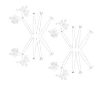 MUCKLILY 36 Horquillas Cabello Forma de U Perlas Sintéticas y Pedrería Floral Accesorio para Novia y Damas de Honor Set de 36 Piezas para Bodas y Eventos Obsequios