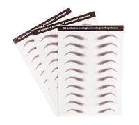 MUCKLILY 3hojas Pegatinas Para Cejas De Disfraz De Transferencia Despegable Pegatinas Para Cejas Marrones Para Maquillaje Diario y Eventos Especiales