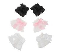 MUCKLILY 3pares Esposas Falsas Para Decoración De Uñas Brazaletes De Encaje Para Mujer Accesorio Fotográfico Para Exhibición De Manos