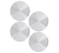 MUCKLILY 4 Adaptadores de Disco Circular de Aleación de Aluminio para Mesa de Cristal Redondos de 30 MM Rosca M6 Base Metálica Resistente para Mesa de Té Centro y Vitrina Accesorios