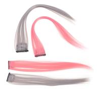 MUCKLILY 4 Extensiones de Cabello Cortas para Niña Fibra de Alta Temperatura, Accesorio Cabello Fácil de Cuidar y Color Que No Se Desvanece, Adecuado para Fiestas