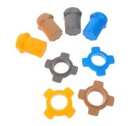 MUCKLILY 4 Fundas Protectoras de Silicona para Micrófono Inalámbrico de Mano Anillos Anticaídas y Cubiertas Inferiores Antivuelco para Micrófonos Ktv Soporte Antideslizante y Protección