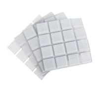 MUCKLILY 4 Piezas Almohadilla de Enfriamiento Diseño Ergonómico Rectangular para Mascotas Pequeñas de Cristal Blanco para Verano, Adecuado para Conejos y Cobayas Descansando
