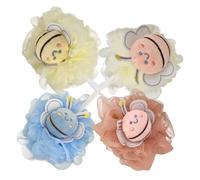 MUCKLILY 4 Piezas Bolas Esponja de Loofah de Colores una Experiencia Espumosa Limpieza Profunda y Masaje Espalda