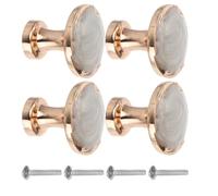 MUCKLILY 4 piezas Tiradores Redondos para Muebles Asas Simples de Cerámica para Armarios Diseño Europeo Decorativo Duraderos y Prácticos para Hogar y Oficina