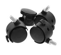 MUCKLILY 4 Ruedas de Silla de Oficina Freno Doble Rueda 1.5 Pulgadas Tornillo M8*13 Mm Giratorias 360° para Escritorios Estanterías y Muebles para Sillas de Escritorio