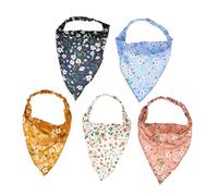 MUCKLILY 5 piezas Pañuelos Triángulo Elásticos Diademas para Mujer Suaves Transpirables Antideslizantes para Maquillaje y Fiestas