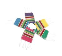 MUCKLILY 5 Ponchos de Cerveza de Algodón Coloridos Mini Tapas de Botellas para Decoración de Fiesta Mexicana en Restaurantes y Hoteles