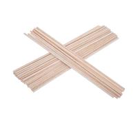 MUCKLILY 50 Piezas Palitos de Madera de Balsa Varillas Cuadradas 30cm 1/5x12 Color Caqui para Manualidades y Modelismo de Aviones DIY