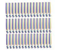 MUCKLILY 50 Piezas Pulseras Trenzadas Arcoíris Elásticas para Lazos Versátiles para Pelo y Muñeca Accesorios Coloridos para Fiestas y Diario