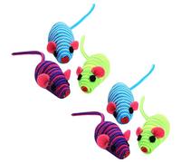 MUCKLILY 6 Piezas Ratón de Cuerda Elástica Juguete Interactivo, para Gato | Ratones para Gatos, Colores Vivos y Diseño Portátil, Adecuado para Ejercicio Interior y Hogares Varios Gatos Color Aleatorio