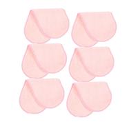 MUCKLILY 6 Piezas toalla de cara portátil paños desmaquillantes toallas de maquillaje almohadillas faciales reutilizables paños de lavado portátiles paños de limpieza vellón de coral rosa
