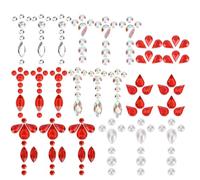 MUCKLILY 7 Láminas de Bindi para Mujer Joyas Faciales Adhesivas de Colores Variados Gemas para Maquillaje y Festivales Accesorios para Novias y Fiestas Pegatinas Decorativas Frente