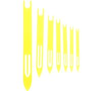 MUCKLILY 7 Lanzaderas de Reparación para Redes de Pesca de Plástico Amarillo, Herramienta Multifunción para Tejer y Reparar Redes en Pesca
