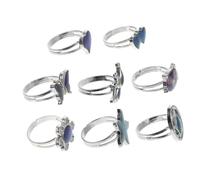 MUCKLILY 8 piezas Anillos Ajustables de Cambio de Color Sensibles la Diseños de Animales Caricatura para Adolescentes Joyería de Dedo Divertida y Creativa