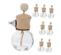 MUCKLILY 8 Piezas Botella De Aromaterapia Para Coche Difusor Recargable De Clip Para Rejilla De Ventilación Ambientador De Aceites Esenciales Para Coche Frasco De Fragancia De Vidrio Vacío