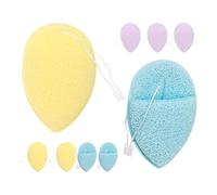 MUCKLILY 9piezas Bocadillo Facial de Esponja Reutilizable Guante Suave Forma de Gota de Agua Esponjas Limpiadoras Faciales para Lavarse la Cara y Tratamientos de Cuidado Piel