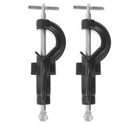 MUCKLILY Abrazadera Cruzada de Aleación para Laboratorio Doble Tornillo y Acabado Antirreflejo, Soporte Ajustable para Varillas y Tubos en Experimentos Químicos, Pack de 2