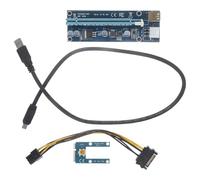 MUCKLILY Adaptador de Tarjeta Gráfica Pcie para Portátil Mini Pci-E a Pci-E X16 Cable USB de 60 CM Extensión GPU Externa Azul para Minería y Componentes de Ordenador