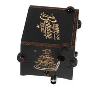 MUCKLILY Adornos de Caja de música Cajas de Musica navideña Cajas de Musica para Cajas Musicales unicas Cajas de música para Chicas Instrumento Musical de manivela Madera Negro