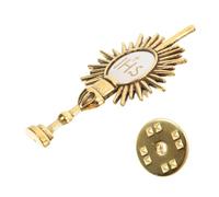 MUCKLILY Alfiler Religioso de Cruz Jhs para Comunión Broche Decorativo de Chalice Accesorios de Ropa para Ceremonias Religiosas