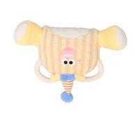 MUCKLILY Almohada Lumbar De Soporte Para Espalda De Coche y Silla De Oficina Cojín Ergonómico De Peluche Para Conductor y Pasajeros Diseño Divertido De Monstruo Rayas