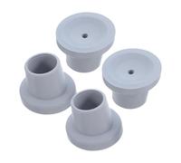 MUCKLILY Almohadillas Antideslizantes de Goma Anguladas para Patas de Silla de Ducha 285 MM 4 Piezas Protectores Resistentes Grises para Accesorios de Baño y Repuestos para Sillas de