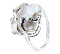 MUCKLILY Anillo Abierto Ajustable de Mujer Vintage Metálico Diseño Irregular Envolvente para Dedo Índice Uso Diario Elegante Tamaño Único