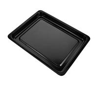 MUCKLILY Bandeja para Hornear Esmaltada Negra Rectangular, Molde para Tartas y Pasteles, Bandeja Espaciosa para Uso Diario y Resultados Profesionales en Panadería