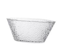 MUCKLILY Bol de Vidrio Transparente con Diseño Irregular y Martillado Ensaladera Grande para Frutas Postres y Aperitivos Resistente Grietas para Buffet y Reuniones Familiares