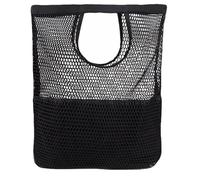 MUCKLILY Bolsa de Playa de Algodón Diseño de Malla, Gran Capacidad y Cómoda para Compras y Fiestas, Fácil de Almacenar y Transportar