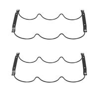 MUCKLILY Botellero Metálico Apilable de Hierro para Encimera Soporte Independiente de 2 Piezas para 3 Botellas Organizador Compacto para Cocina Bar y Despensa