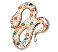 MUCKLILY Broche de Serpiente de Aleación Dorada Gemas de Imitación Broche de Solapa Decorativo Vintage para Abrigo y Vestido Accesorio de Bisutería Brillante para Mujer Elegante