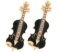 MUCKLILY Broche de Violín para Mujer 2 Pcs Alfiler de Aleación Pin de Esmalte Accesorio de Ropa para Sombreros y Bufandas Diseño Divertido