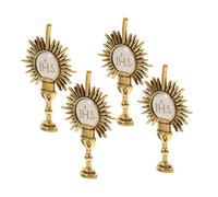 MUCKLILY Broche Religioso de Comunión Católica de Metal Dorado, 4 Unidades, Pin del Santo Cáliz Católico para Ropa y Solapa, Accesorio para Comunión y Eventos Religiosos