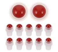 MUCKLILY Cabezales de Bola para Botellas Roll-on de Aceites Esenciales, 12 Piezas de Piedra Roja (cornalina), Accesorios de Recambio para Rollones de Aromaterapia, Tamaño Compacto para Uso