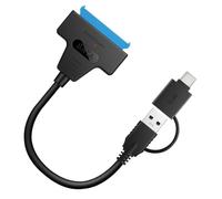 MUCKLILY Cable Convertidor Type-C y USB 30 a Interfaz Serial para Disco Duro Móvil Cable de Conexión Negro Transferencia Rápida Compatible Discos Duros Externos sin Necesidad de