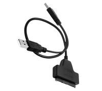 MUCKLILY Cable de Disco Duro de 2,5 Pulgadas Interfaz Serial Ata a Usb, Cable de Datos del Disco Duro Computadora Portátil, Cobre, Negro, para Partición, Copia de Seguridad, Exportación
