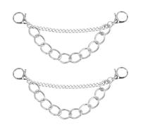 MUCKLILY Cadena para Zapatos Punk de Metal Plata Ligera y Fácil de Usar, 2 Piezas Decorativas para Sandalias y Calzado Diario de Chicas