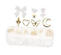 MUCKLILY Caja De Grados De Adornos Para Uñas De Joya De Remaches De y Gemas Pequeños Para Decoración De Uñas Amuletos Granel Accesorios