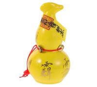 MUCKLILY Calabaza Feng Shui de Cerámica Wu Lou para Decoración del Hogar y Escritorio Adorno Tradicional Chino Suerte y Prosperidad Figura Ornamental para Atraer Dinero y Energía