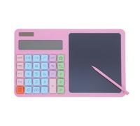 MUCKLILY Calculadora con Tableta de Escritura 12 Dígitos, Solar, Abs, Pantalla Grande, Teclas Silenciosas, Rosa, para Exámenes y Oficina, para Profesionales y Estudiantes