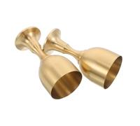 MUCKLILY Cáliz de Latón Vintage Grande 2 Unidades Copa de Oro para Ofrendas de Altar y Rituales Religiosos Copa Decorativa Medieval para Ferias Renacentistas y Decoración Navideña