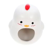 MUCKLILY Cama para Hámster y Mascotas Pequeñas de Cerámica Color Hueso Función de Enfriamiento, Diseño Seguro y Forma de Animal para Dormir y Descansar