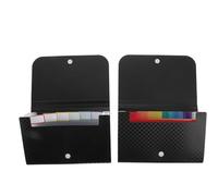 MUCKLILY Carpeta Organizadora Pequeña Portátil 12 Capas A6 7 Compartimentos Blancos y 7 de Colores, Bolsa para Documentos y Archivo del Hogar y Oficina, Organizador Multicapa