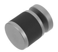 MUCKLILY Cerrojo de Seguridad para Puertas Invisibles, Palanca de Bloqueo Redonda Lado, Diseño Europeo Patrón de Cuero Gris y Negro, Adecuado para Dormitorios y Estudios, Herraje Oculto